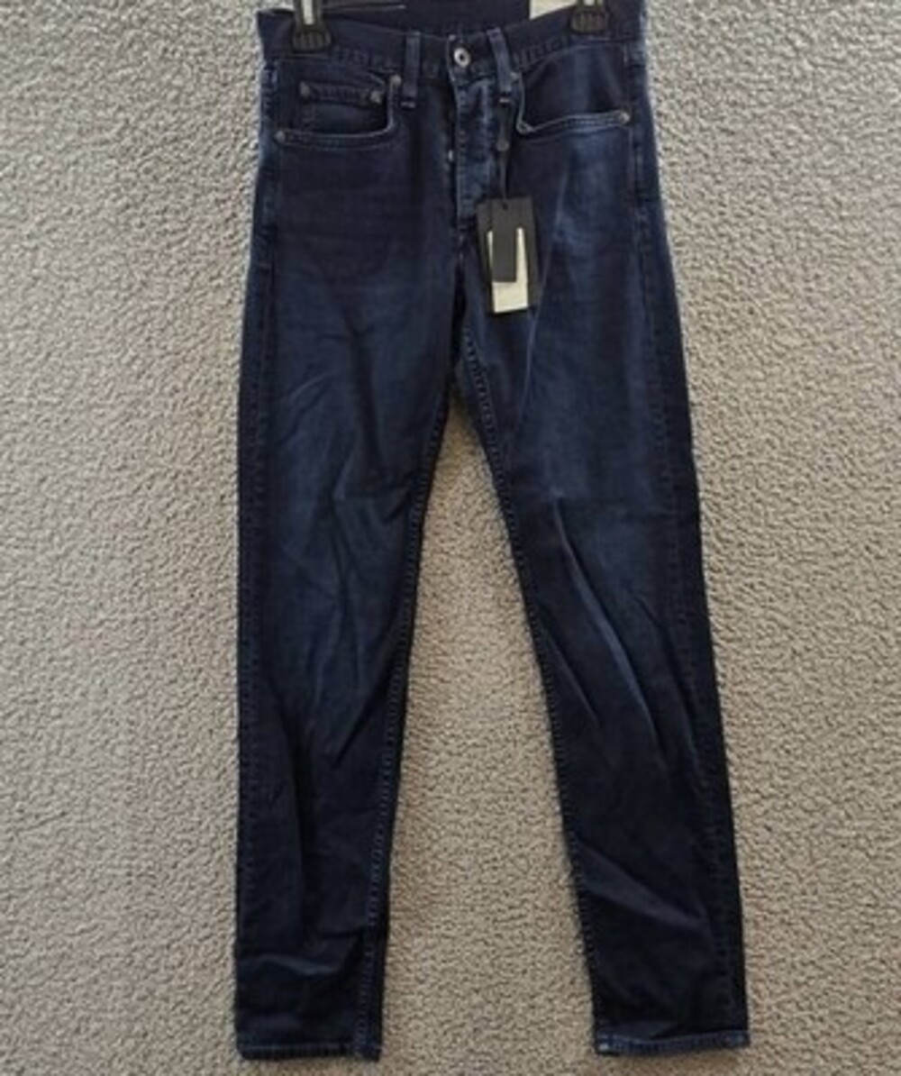 Rag & Bone Fit 2 Aero Stretch Slim Jeans Men's 28 Dark Shadow Button Fly Closure